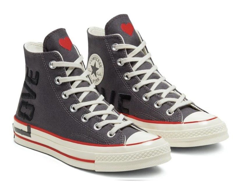 Converse deals grey red
