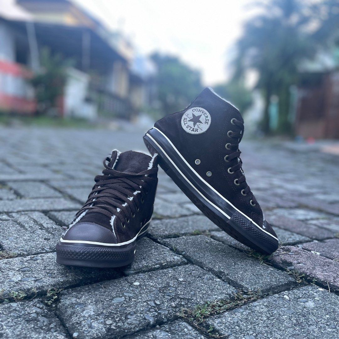 Converse on sale suede shearling