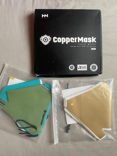 CopperMask 2.0 Face Mask (Gold & Light Green)