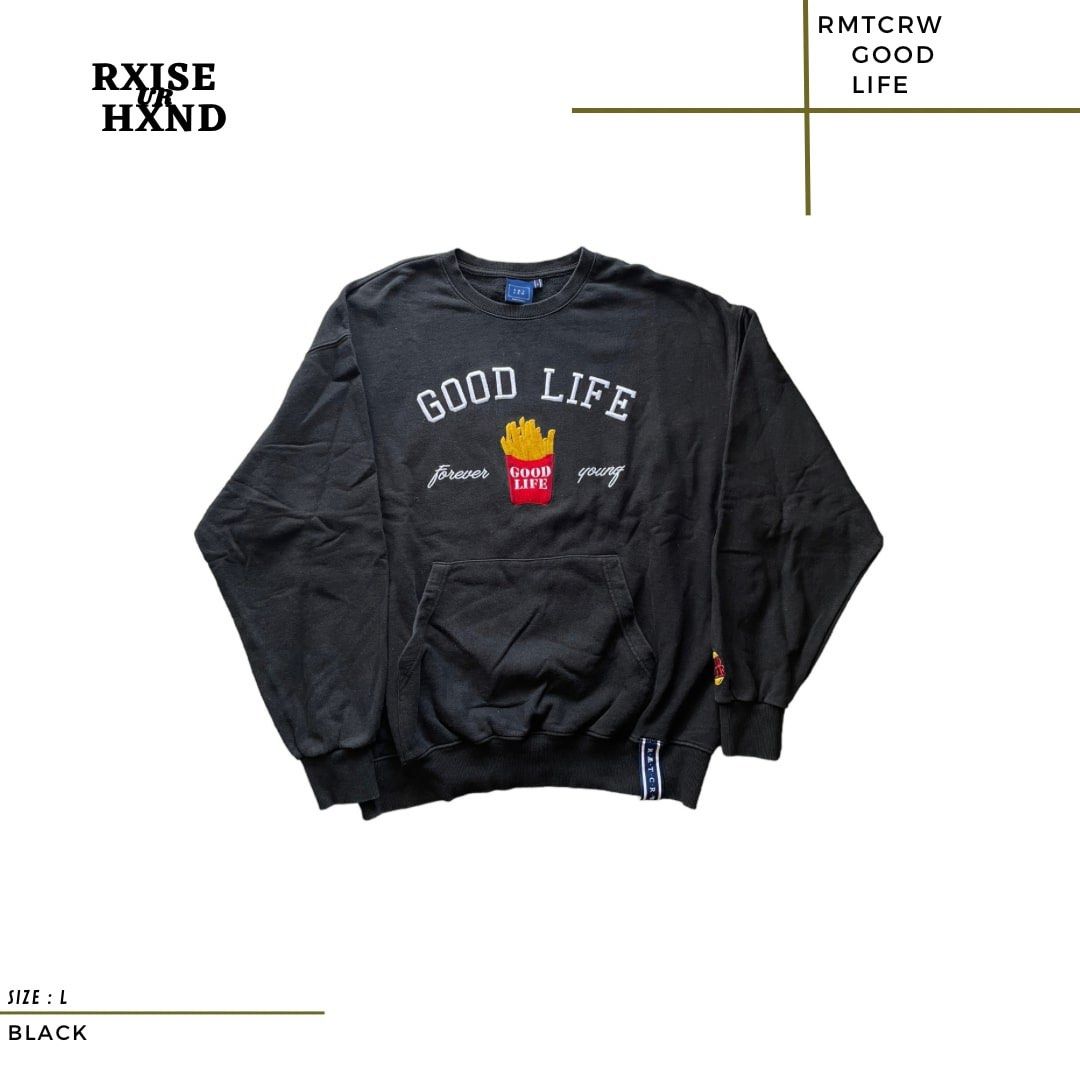 Crewneck Romantic Crown Goodlife BTS, Fesyen Pria, Pakaian