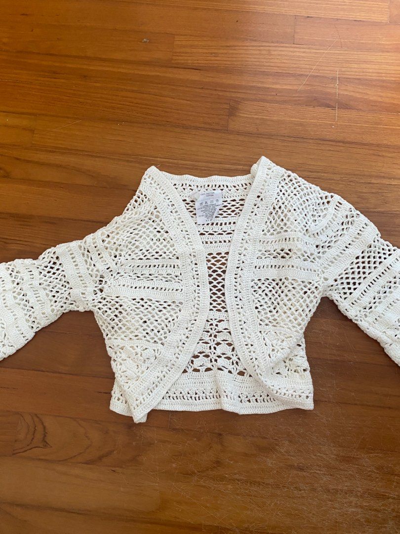 White cheap crochet bolero