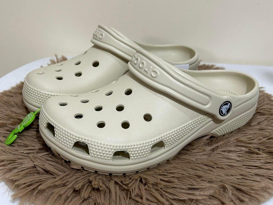 Crocs classic bone clog, Women's Fashion, Footwear, Slippers and slides ...