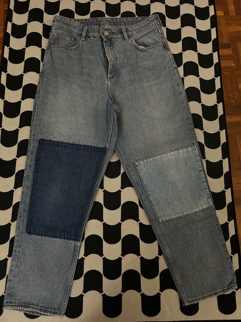 PacSun Patch On Blue Mom Jeans