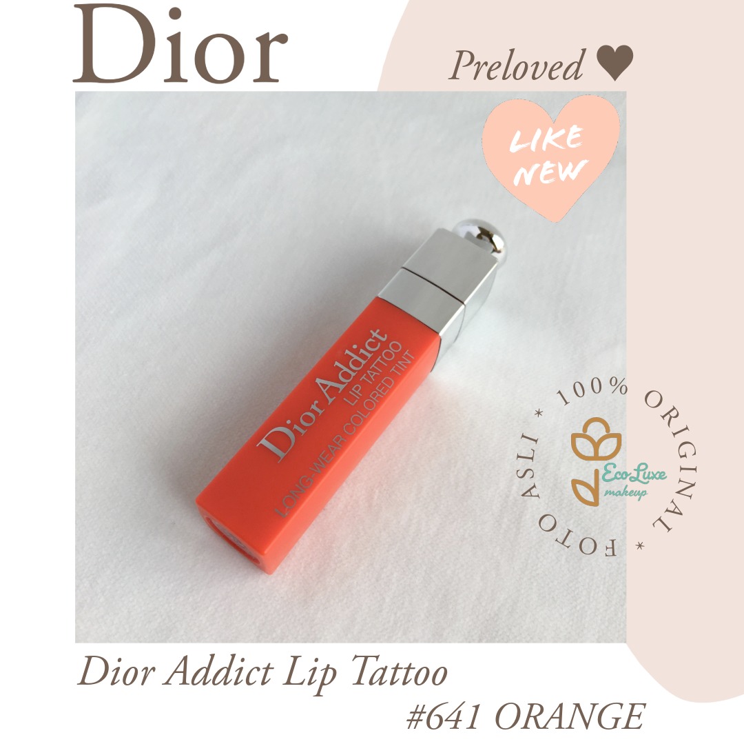 FLASH SALE 24JAM Dior Addict Lip Tattoo 641 Orange Dior Lip Tint Like New