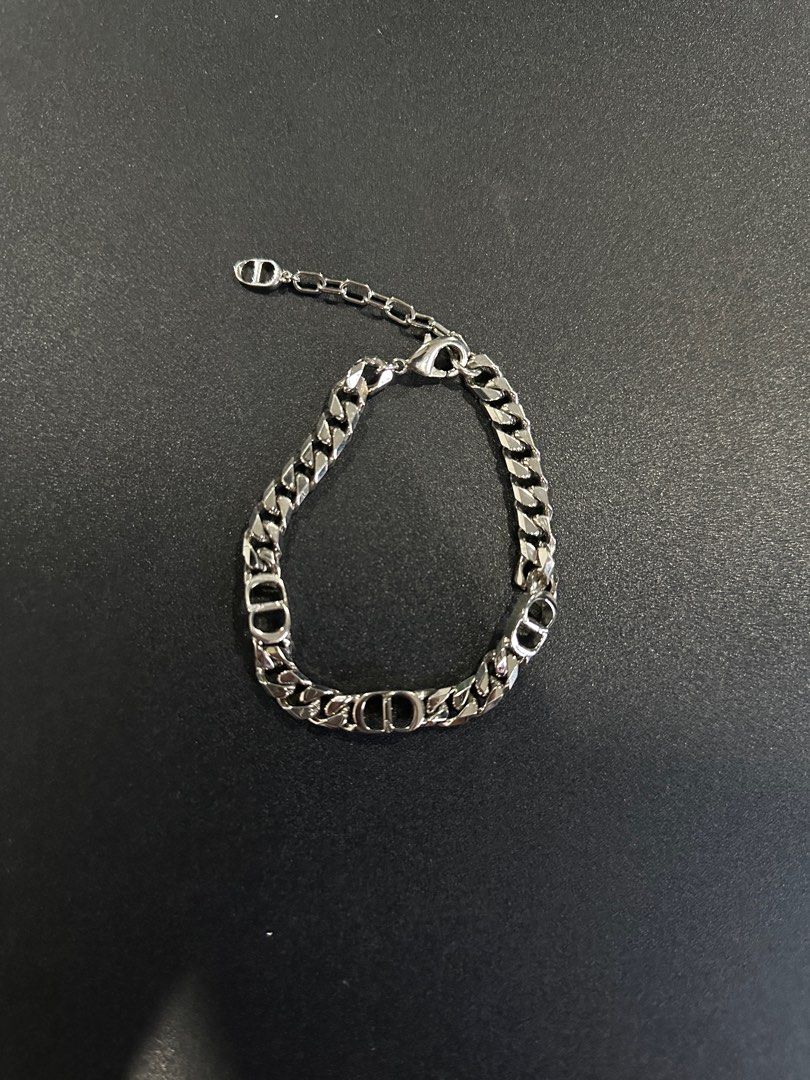 CD Icon Thin Chain Link Bracelet