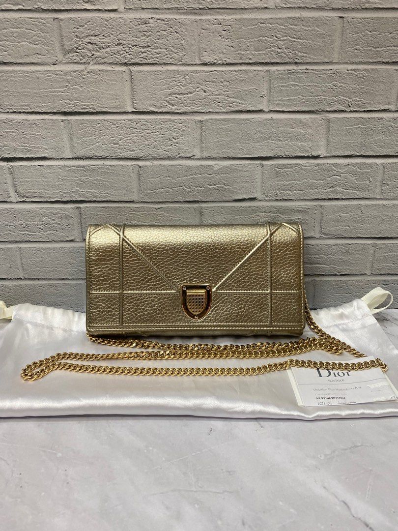 Diorama gold bag best sale