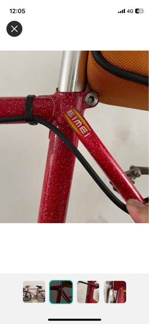 Cadre Vélo De Piste EIMEI Keirin Rose Métallisé - Taille 53.5cm - Approuvé NJS - Occasion