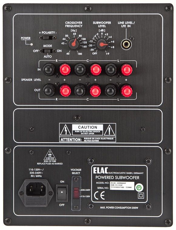 Elac hotsell 111.2 subwoofer
