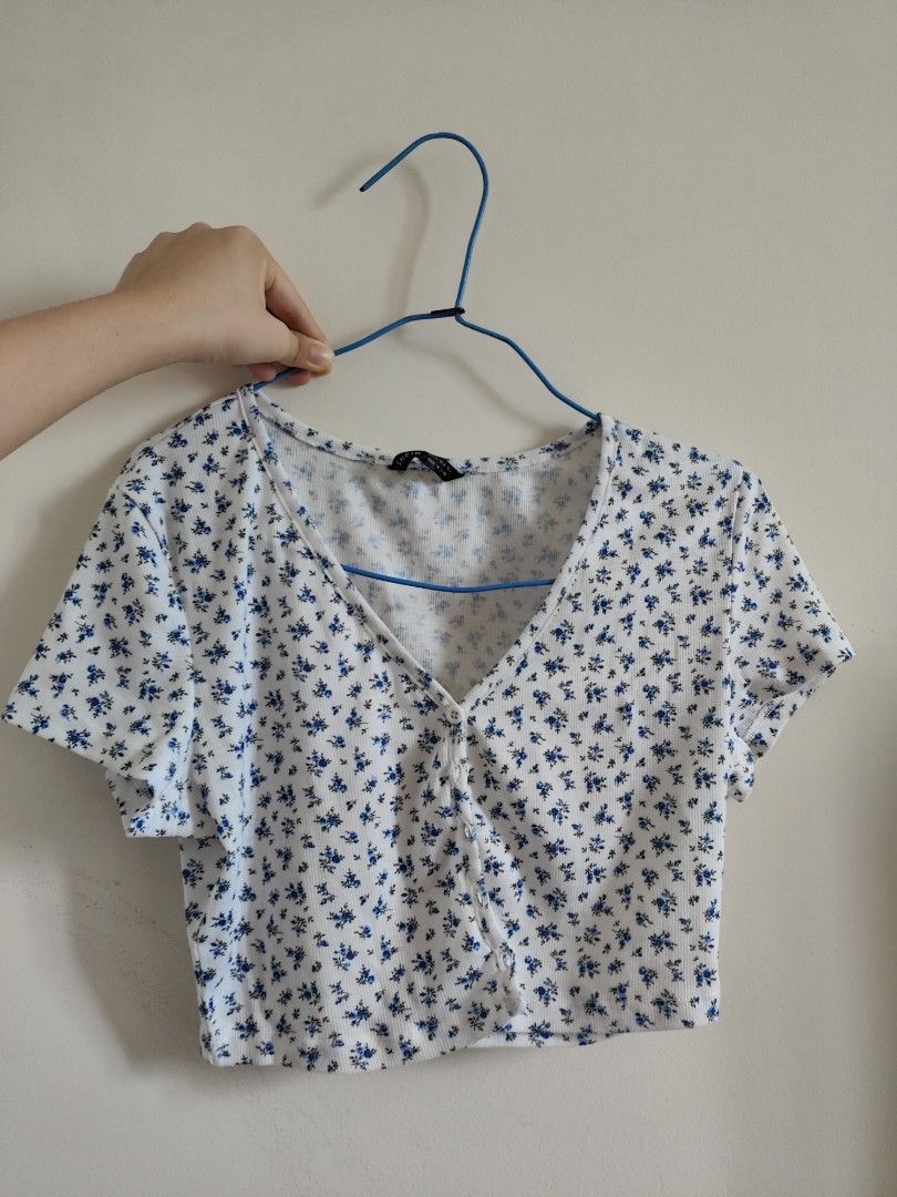 Flower crop top Clearance