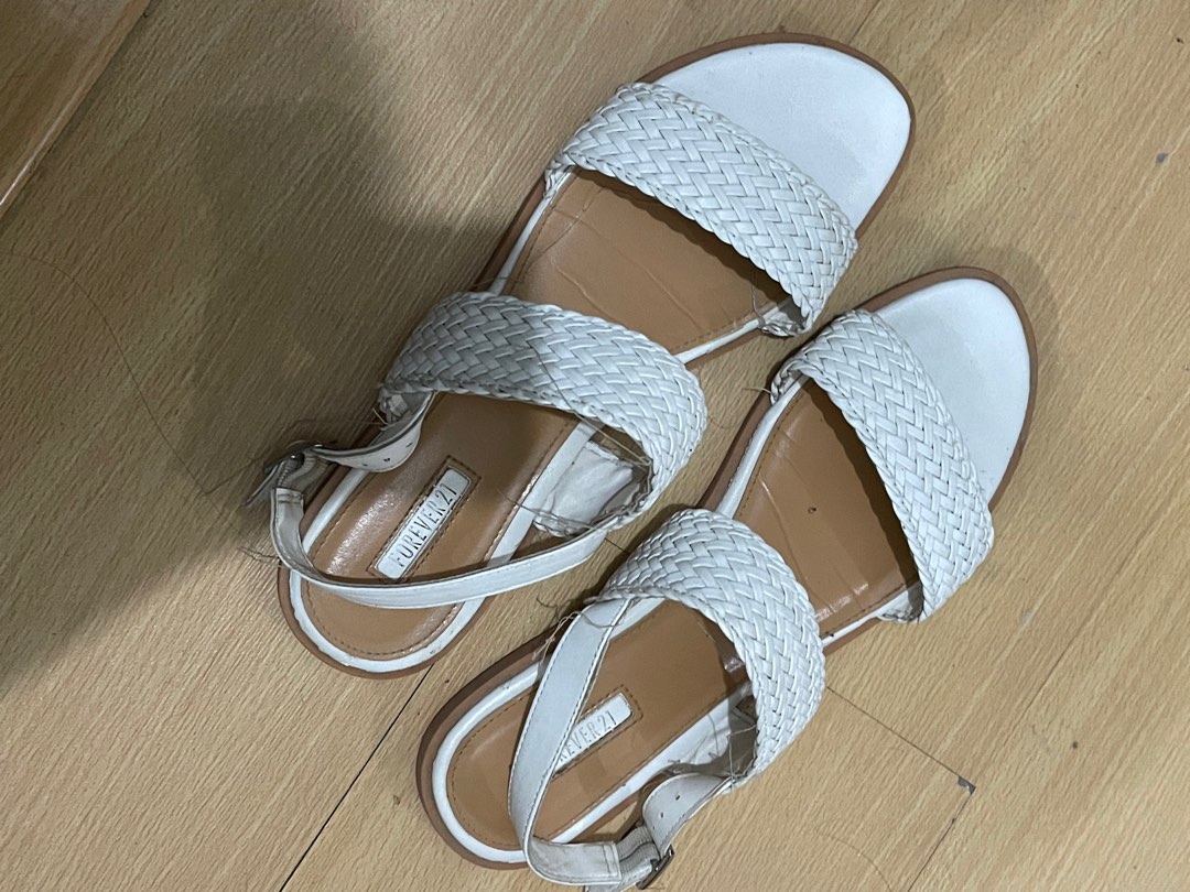 Forever 21 white sandals online