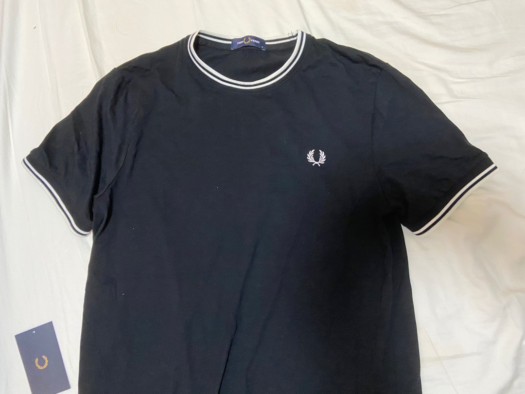 Fred Perry Black T Shirt Men s Fashion Tops Sets Tshirts