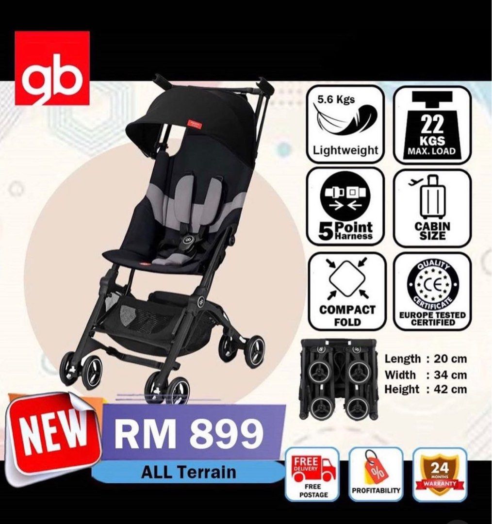 GB Pockit All Terrain Babies Kids Going Out Strollers on Carousell