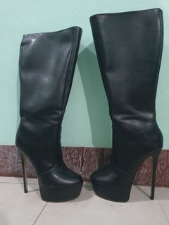Giaro Stackstand knee high platform stiletto boots