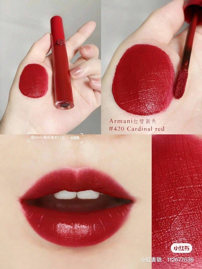 Giorgio Armani Lip Maestro Intense Velvet Color 420 Cardinal Red