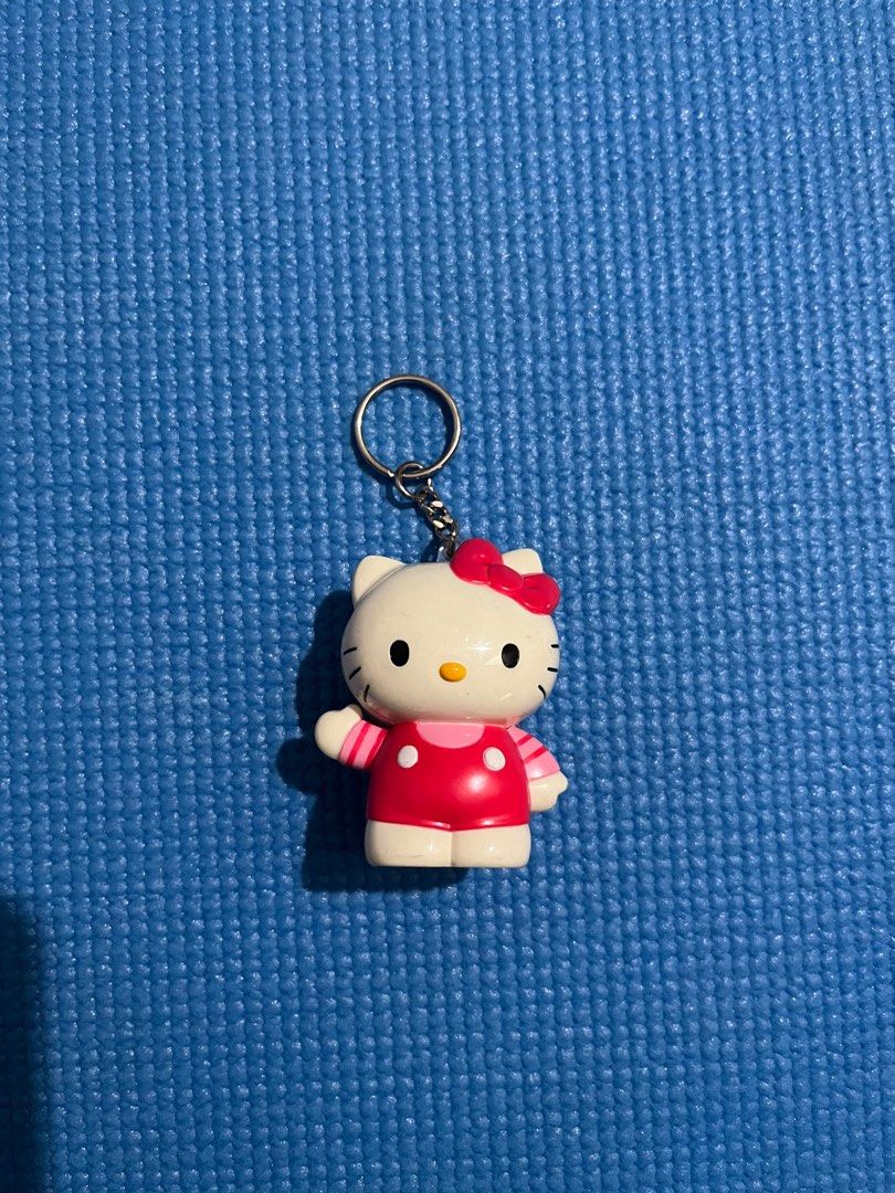 Hello Kitty Keychain Toy Camera (Category: Cameras) located in Manila. Submitted by sanrio.etc (Listing ID 1279918472, Image 1). Description: Licensed. 2000. Not a real camera—it just flashes pictures of HK and Friends if you look through the eye hole and press its hand. Faded and marked but in good condition. - MOP: GCash MOD: Grab/Lalamove/Gogo Xpress (shouldered by buyer).