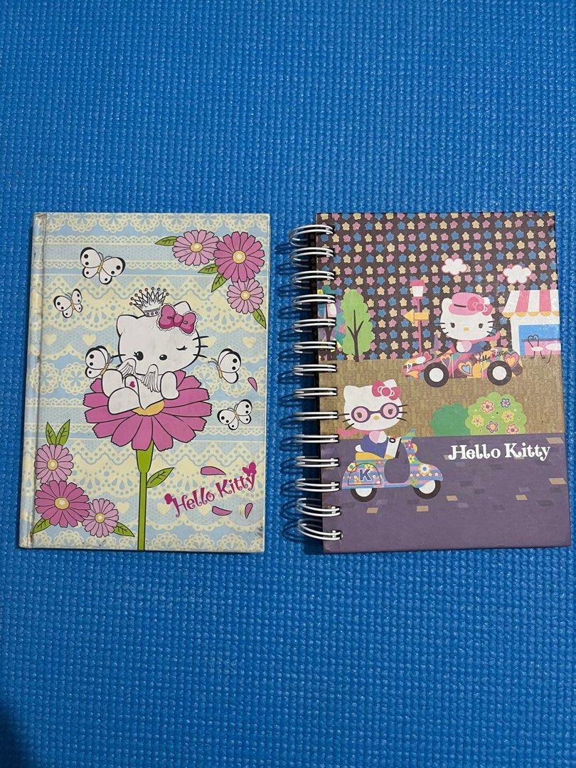 Hello Kitty Sterling Paper Hardbound Notebooks Set (Category: Stationery & School Supplies) located in Manila. Submitted by sanrio.etc (Listing ID 1279906474, Image 1). Description: Licensed. 2010. Used pages were torn. Still has plenty of pages. Good for collecting. - MOP: GCash MOD: Grab/Lalamove/Gogo Xpress (shouldered by buyer).