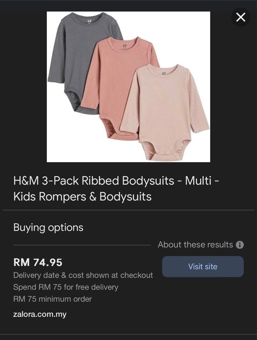 H&m store delivery cost