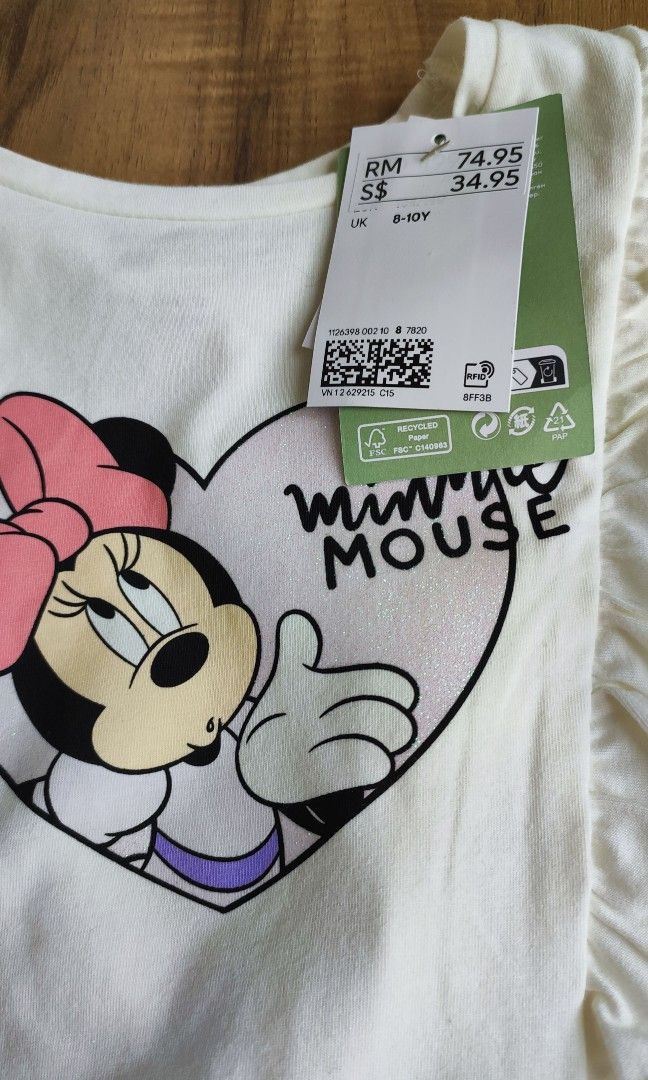 Disney Little Girl's 2 Pc Unicorn Minnie Mouse Hoodie Shirt