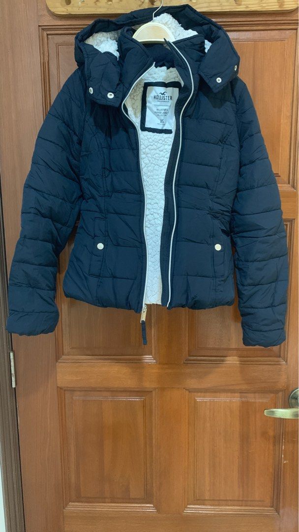 Hollister sherpa clearance lined puffer jacket