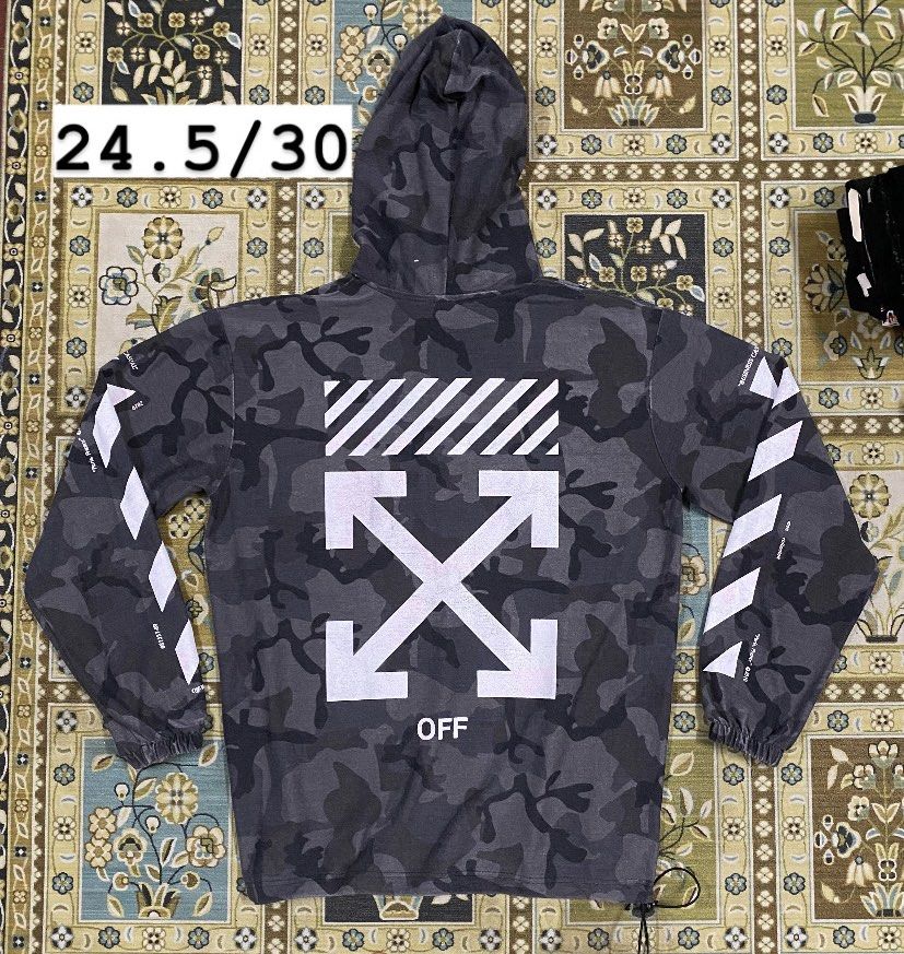 Off white camo hoodie seeing things store