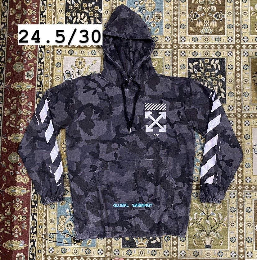 Hoodie off white camo Men s Fashion Tops Sets Hoodies on