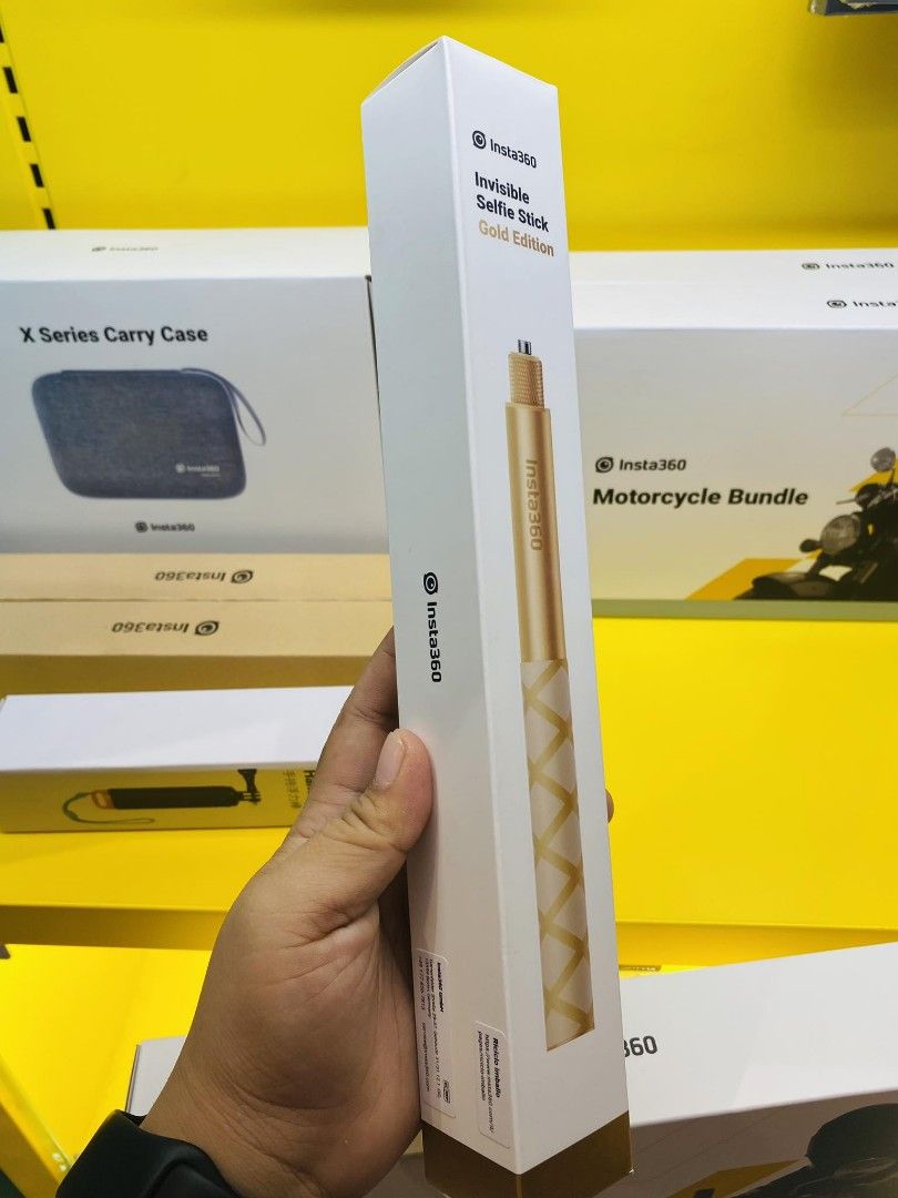 Insta360 Invisible Stick Gold Edition 114cm (Category: Tripods & Monopods) located in Makati City. Submitted by techubstoreandaccessories (Listing ID 1279877341, Image 3). Description: Insta360 Invisible Stick Gold Edition 114cm Ready for Pick-Up / Same Day Delivery Via Lalamove‼️ DETAILS: ✅ Actual Picture Posted. ✅BRAND NEW, SEALED, & ORIGINAL. ✅7 Days Replacement for Factory Defects and 1year Limited Warranty. (Terms and conditions apply). ✅Wit