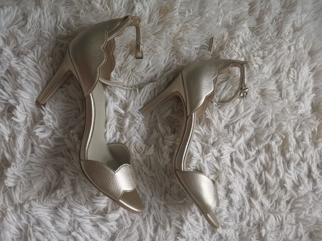 Karen Millen gold strappy heels stiletto