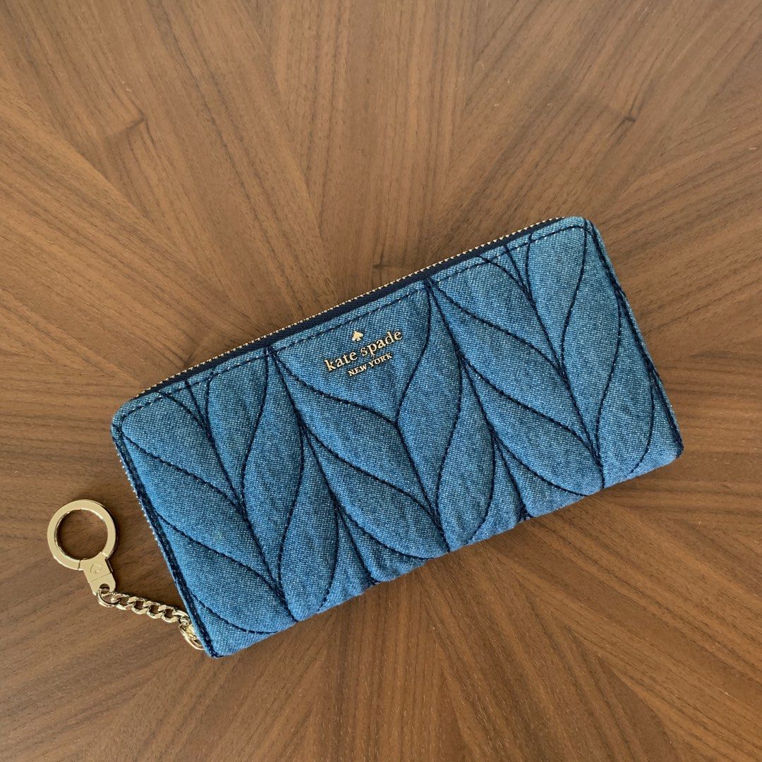 Kate spade denim wallet online