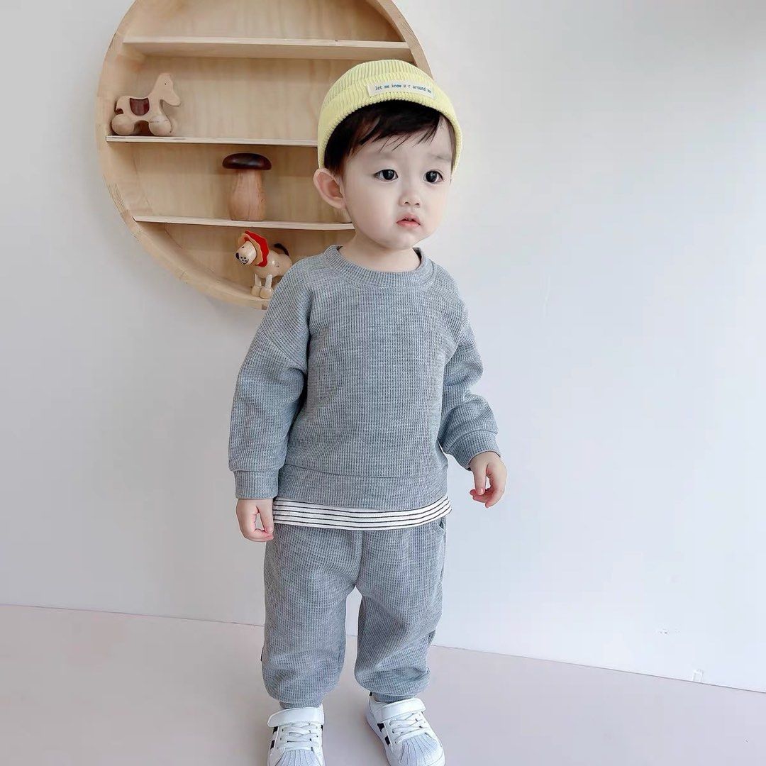 Korean baby toddler boy sportswear set
