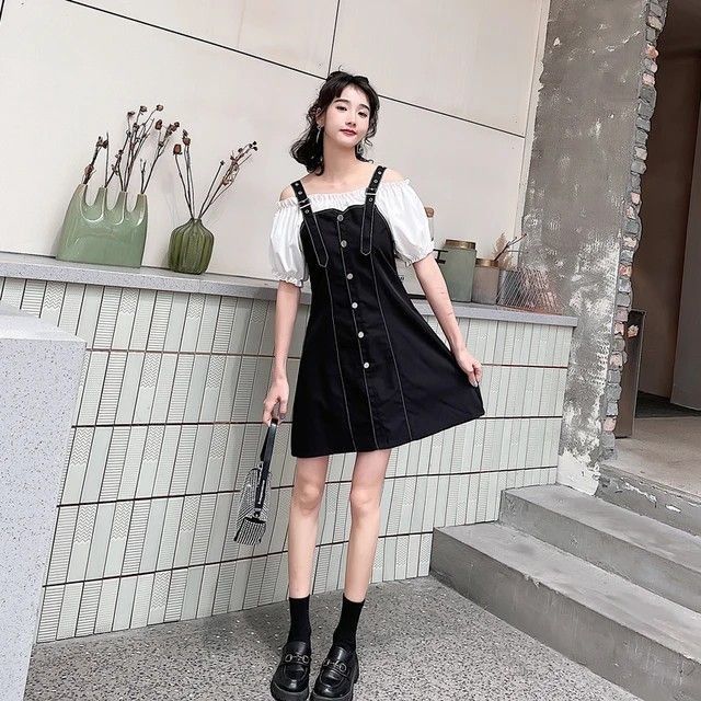Korean midi dress wanita cantik lucu style pinterest