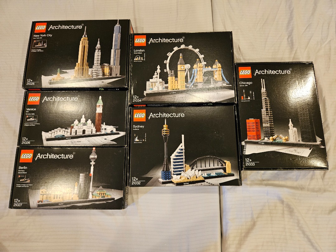 Lego Architecture Skyline Bundle 21034, 21033, 21032, 21028, 21027, 21026