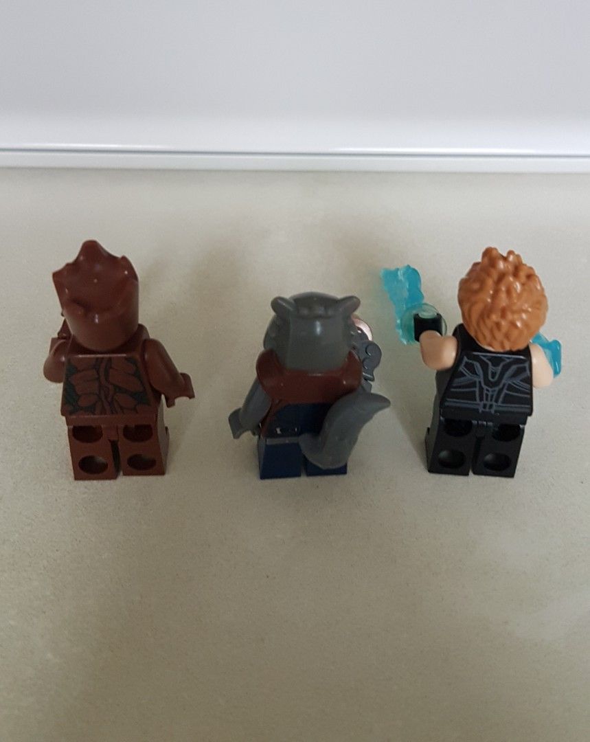 Lego Marvel Minifigures Thor Rocket Racoon Teen Groot