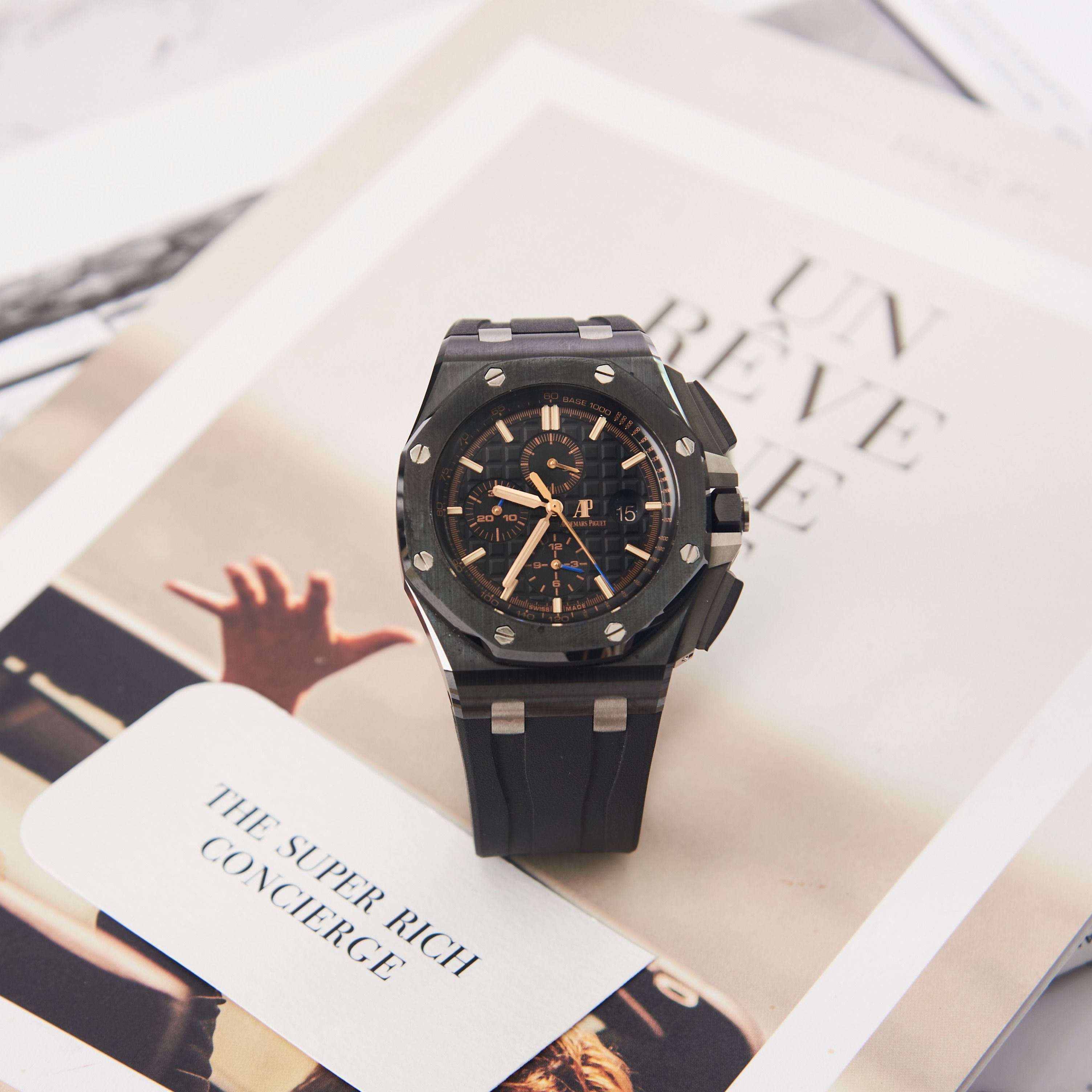 [LIKE NEW] Audemars Piguet Royal Oak Offshore Chronograph 26405CE.OO.A002CA.02 44mm (Category: Watches) located in Singapore. Submitted by thesuperrichconciergemalaysia (Listing ID 1279805913, Image 1). Description: 📞 WA 60.1122.00.3344 • https://shorturl.at/cikV2 📣 Join Our Community • https://shorturl.at/glGT1 Condition: Like New •Year of Production: 2017 •Come With Complete Set With Box & Certificate. 小红书 • 富二代俱樂部 TikTok • SuperRichConcierge