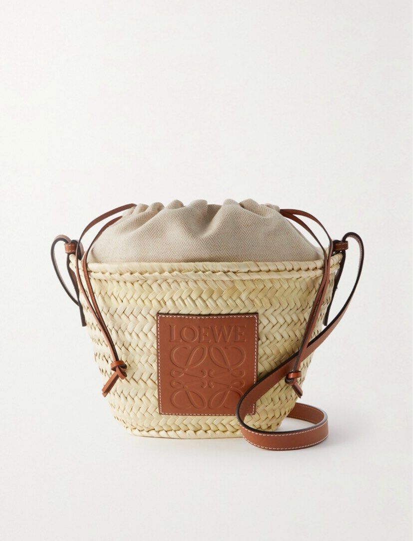 Raffia bucket deals bag