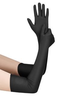 Lucky Doll® Black Spandex Stretchy Opera Elbow 20" Length Long Elegant Gloves