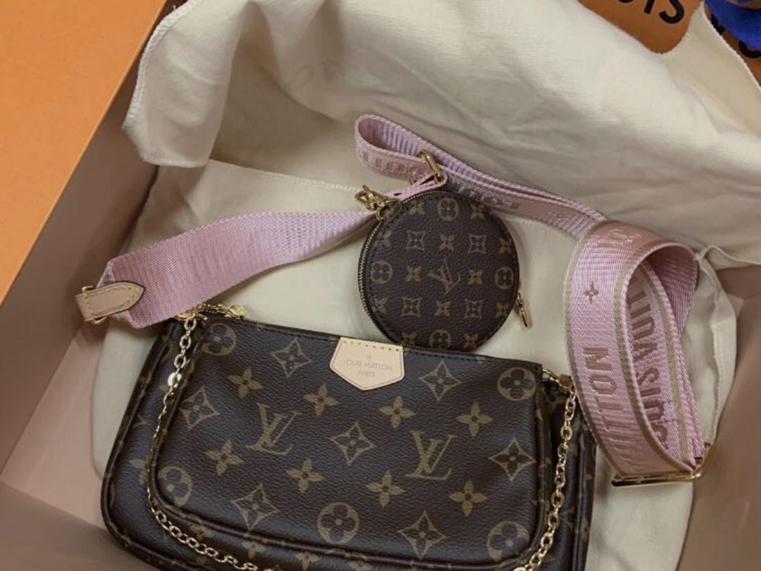 Louis vuitton pink shoulder strap shop