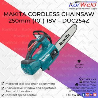 Makita Cordless Chainsaw 250mm (10") 18V - DUC254Z