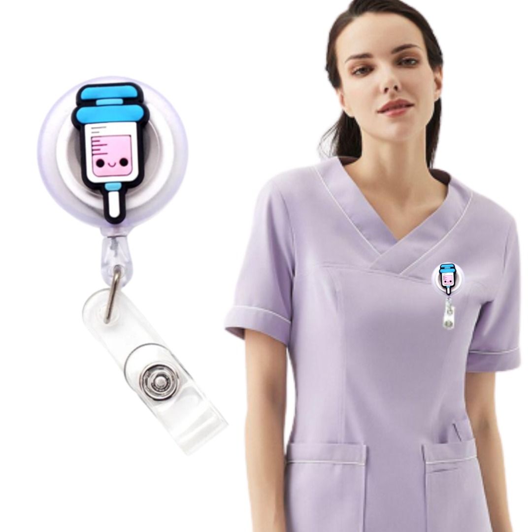 Medical Retractable ID Holder Nurse Badge Reel Clip Cute, Hobbies & Toys,  Stationary & Craft, Handmade Craft on Carousell