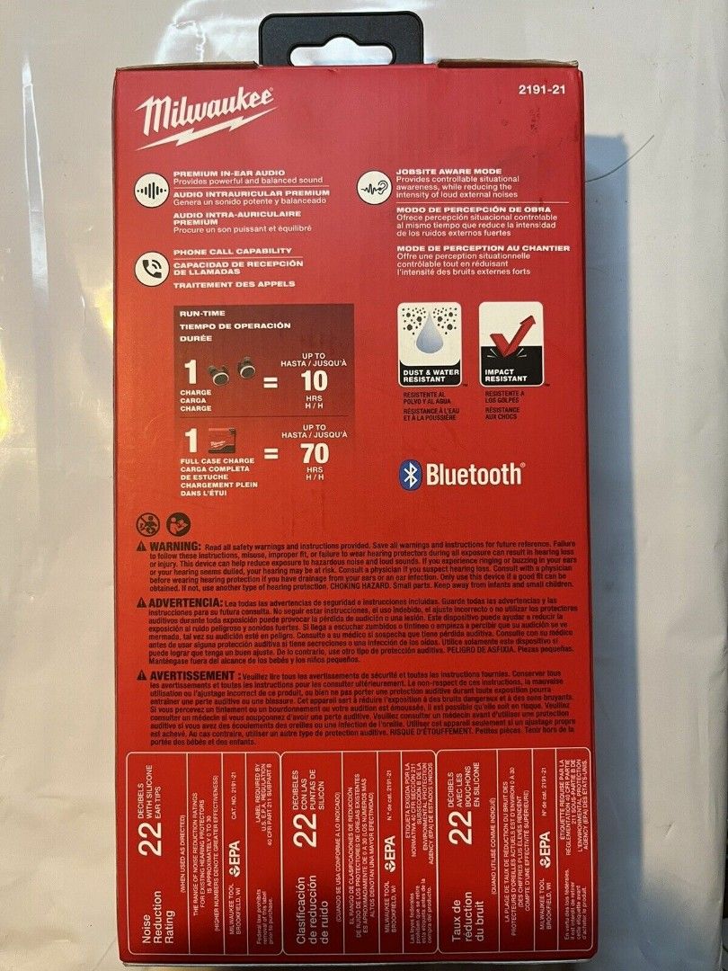 Milwaukee earbuds sealed, Audio, Earphones on Carousell