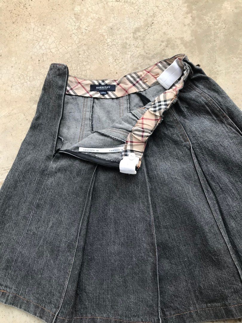 Burberry jean skirt deals