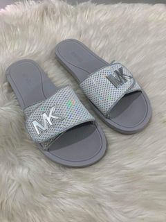MK Signature Flat Slides Slip-on Open-Toe Sandals
