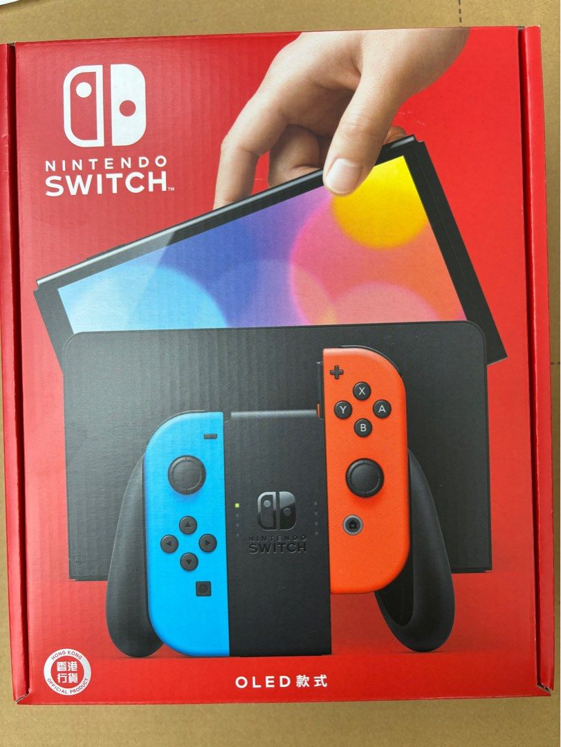 Nintendo Switch OLED 64GB - Neon 色(全新未開封), 電子遊戲, 電子