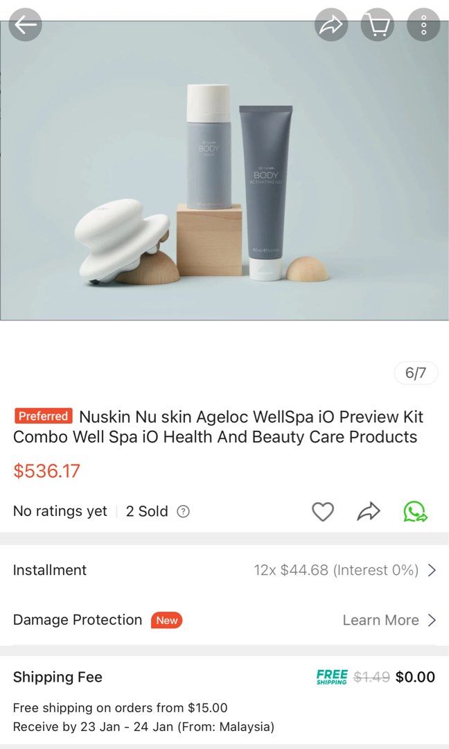 Nuskin Ageloc Wellspa io body massager, Beauty & Personal Care