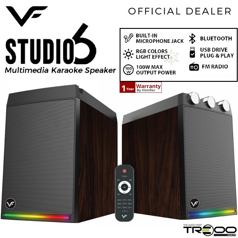[Official] Vinnfier Studio 6 Wireless Bluetooth 100W Karaoke Bookshelf ...