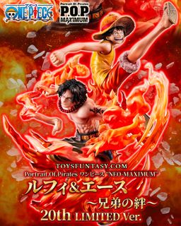 Figure One Piece – Luffy & Ace – 20th Anniversary – 1/8 P.O.P. MegaHouse – NEUF