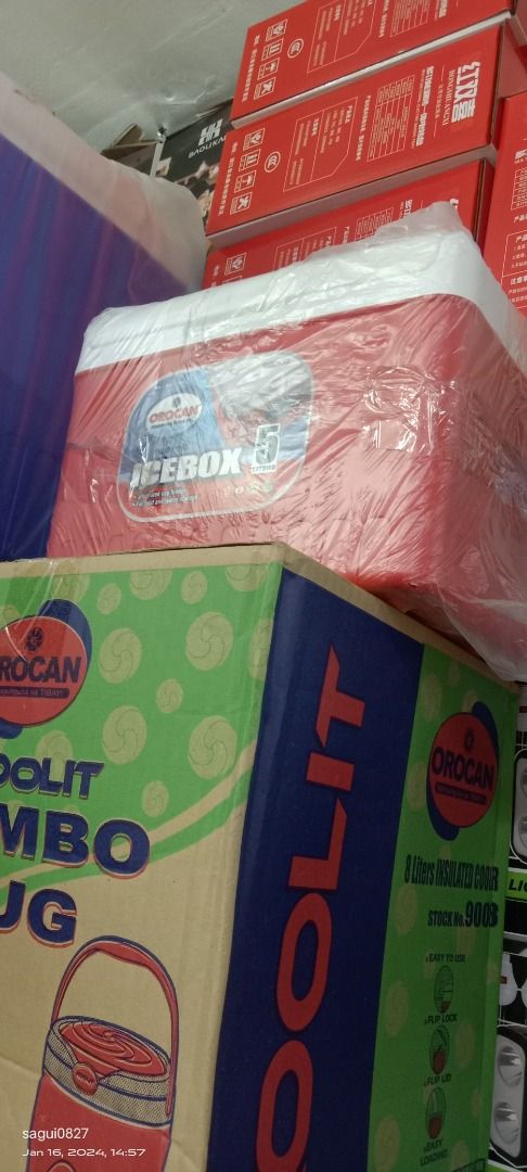 Orocan ice box (Category: Pitchers & Dispensers) located in Manila. Submitted by saguittarian06 (Listing ID 1258591458, Image 2). Description: Restock !!! ICE BOX 5 Liters Php 500 Only 8 Liters Php 600 Only 15 Liters Php 700 Only 30 Liters Php 950 Only 45 Liters Php 1300 Only W/ free Ice scoop Inside Good Quality.