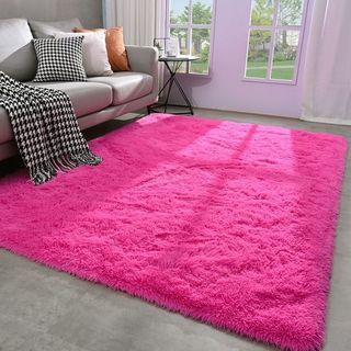 Plush Shaggy Fur Carpet Rug Mat Anti-Slip