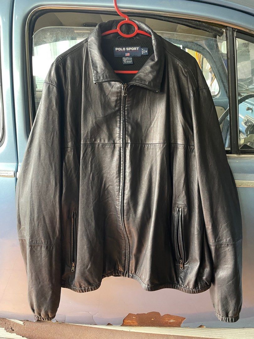 Polo sport top leather jacket
