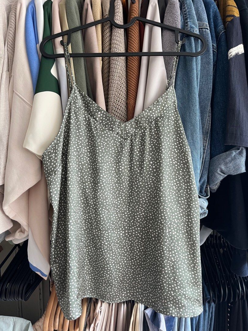 Primark polka dot satin loungewear top Women s Fashion Tops