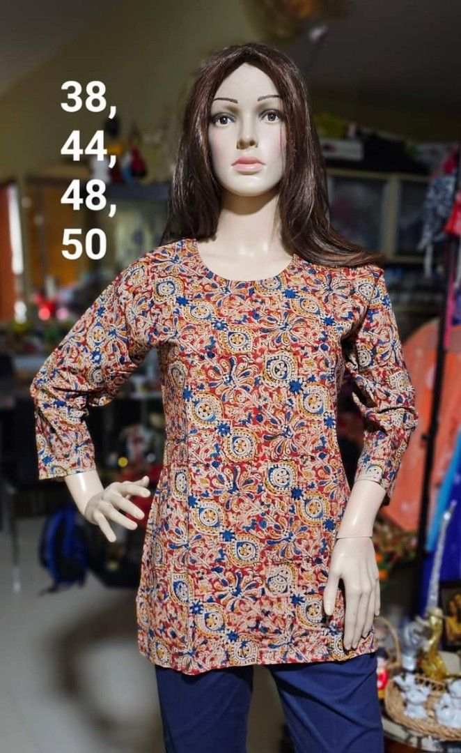 PURE COTTON KALAMKARI TOP, Women's Fashion, Tops, Other Tops on Carousell